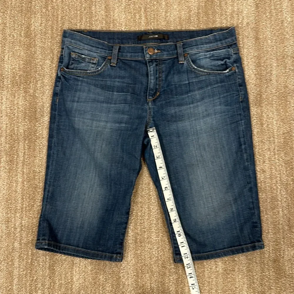 Joes Geordie Blue Medium Wash Denim Jean Stretch Casual Womens Shorts Size 28